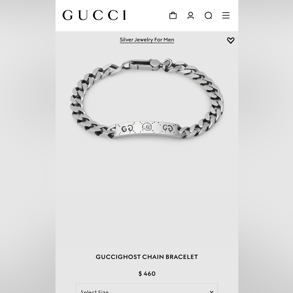 Gucci Silver Chain Bracelet